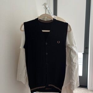 Fred Perry Black Button Down Shirt